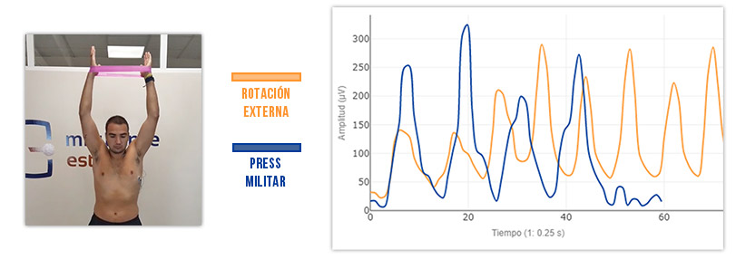 press militar vs rotación externa para fortalecer serrato anterior
