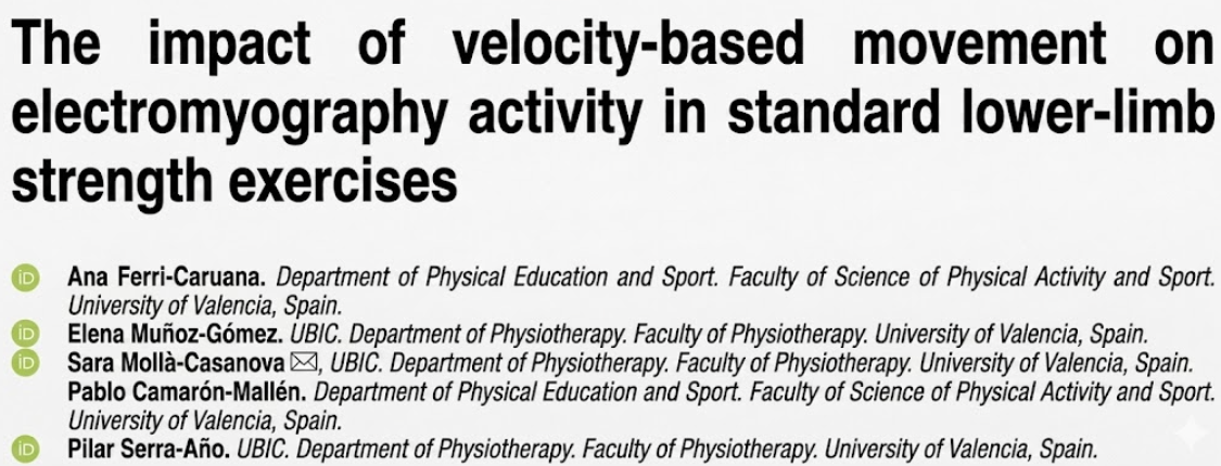Velocidad de movimiento y activación muscular